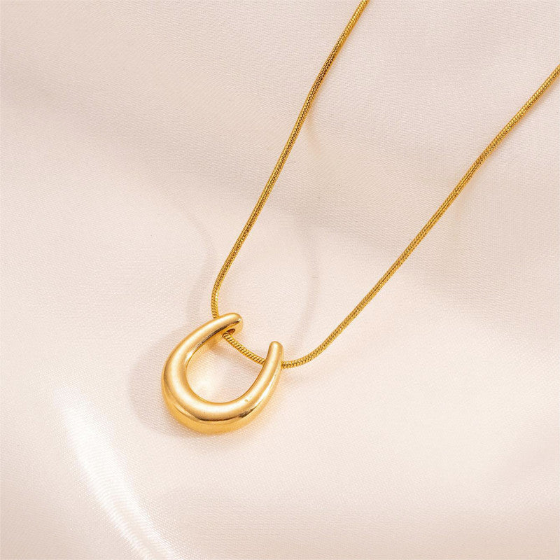 Gold-Plated Stainless Steel Geometric Pendant – Tarnish Resistant