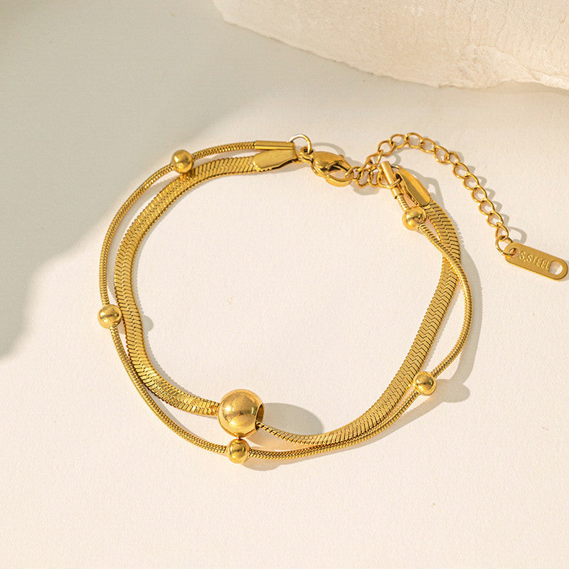 Wraparound Gold Bracelet – Stainless Steel, Anti-Tarnish Coating