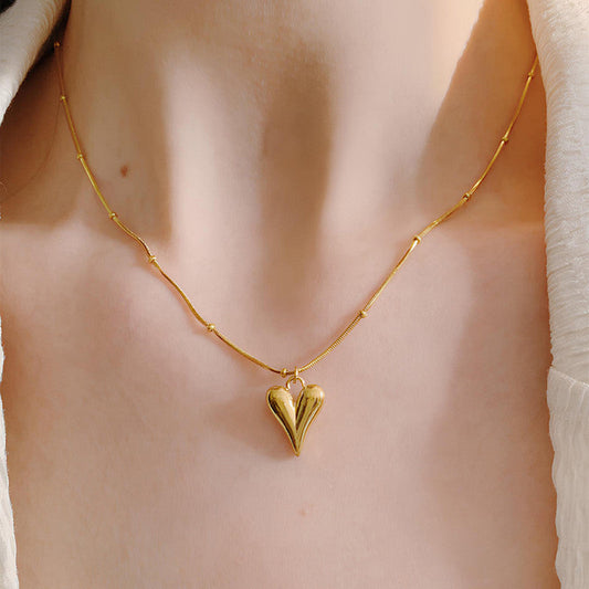 Gold-Plated Heart Pendant – Tarnish-Resistant Stainless Steel