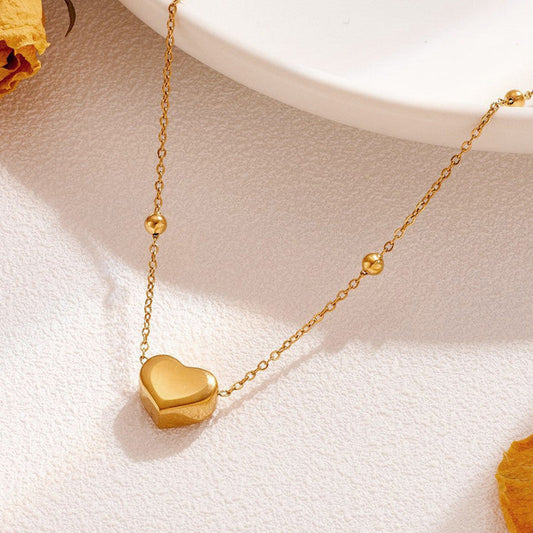 Gold-Plated Anti-Tarnish Heart Pendant
