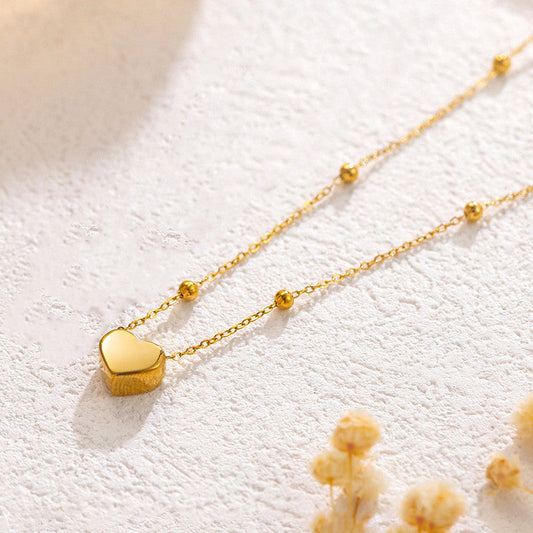 Gold-Plated Anti-Tarnish Heart Pendant