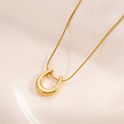 Gold-Plated Stainless Steel Geometric Pendant – Tarnish Resistant